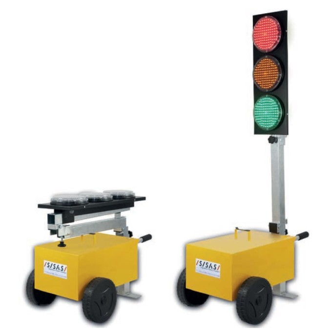 Semafor mobil cu quart - 3 lampi 